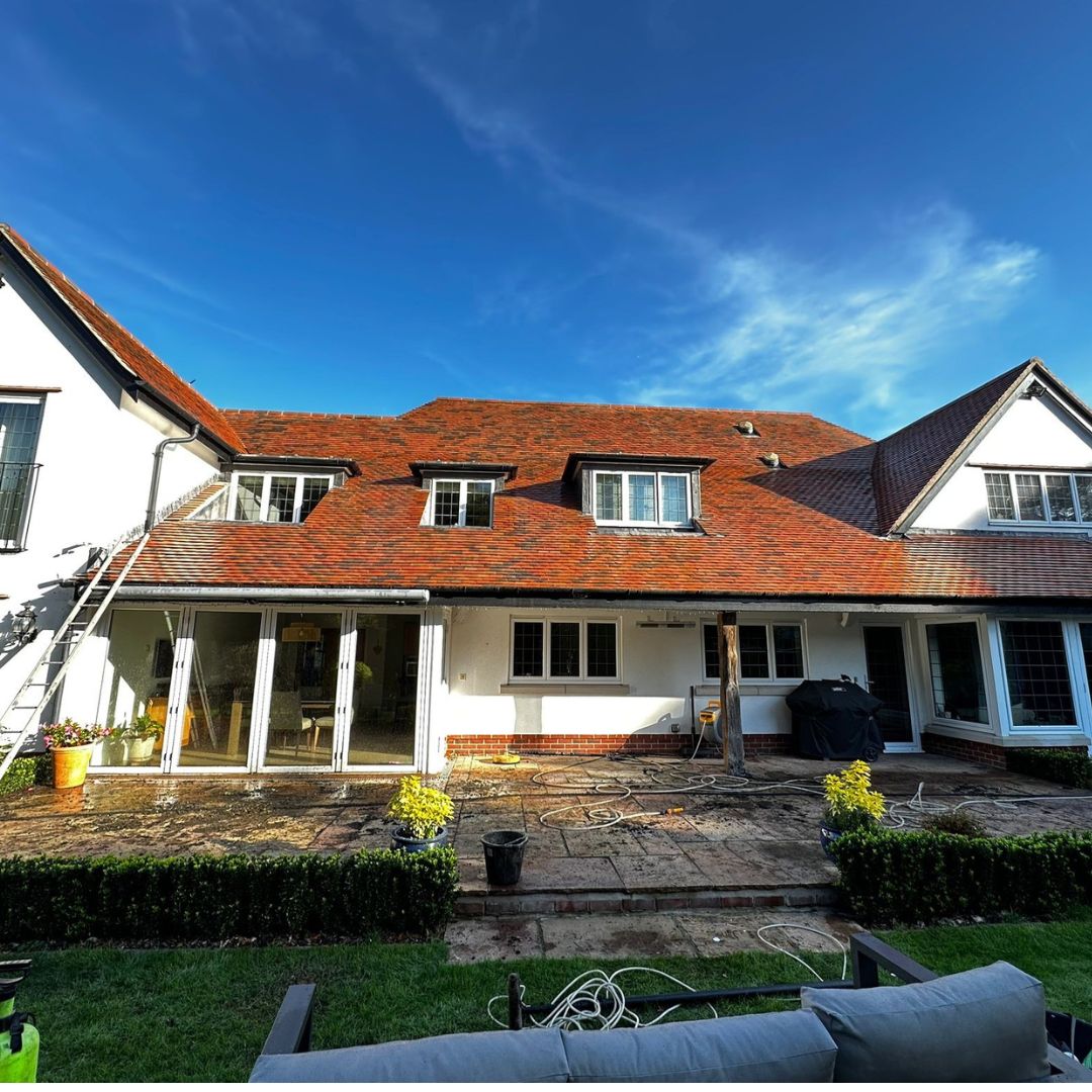 a domestic case study for roof cleaning Poole and roof cleaning Dorset