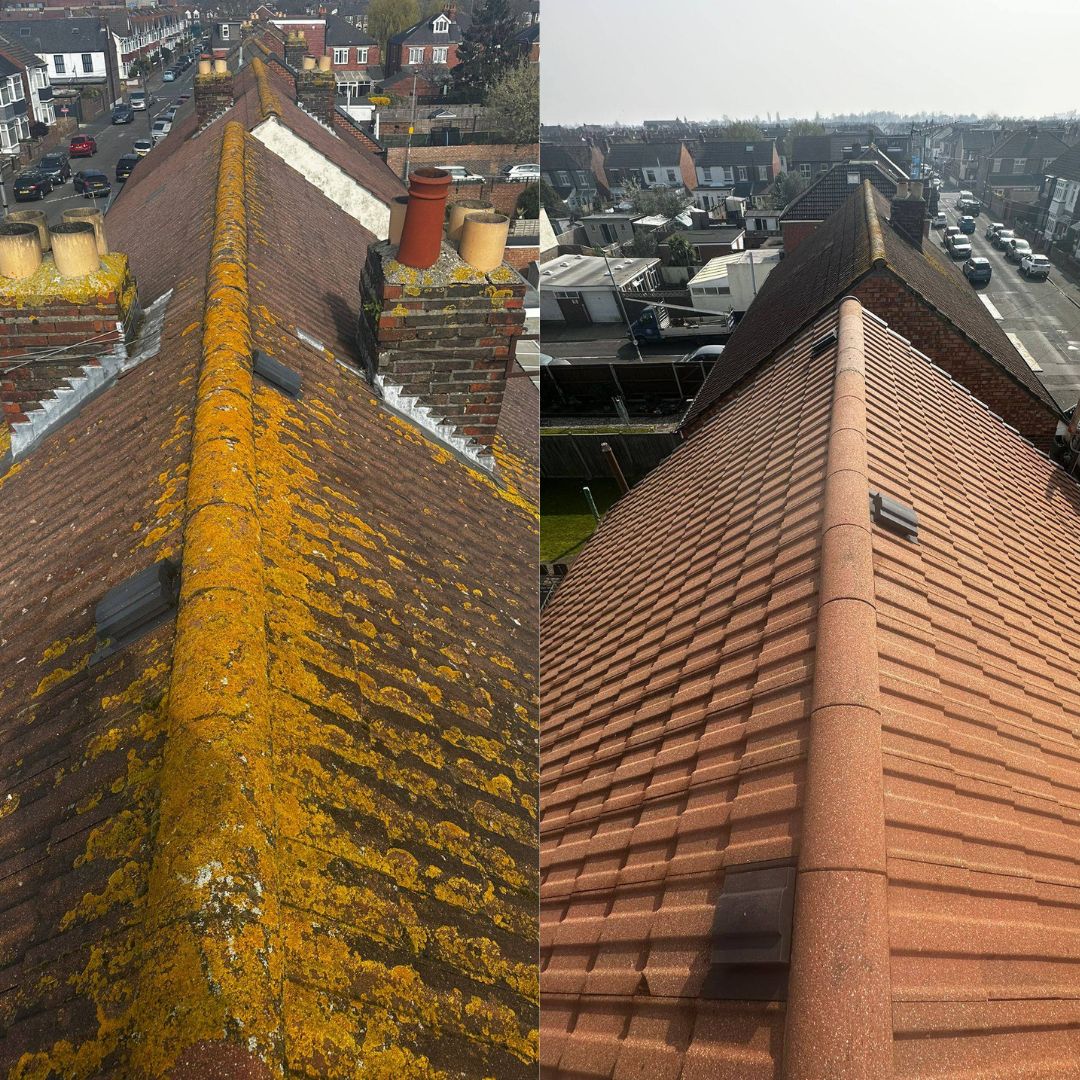 Another picture of the roof clean we recently completed in Poole, Bournemouth & Dorset