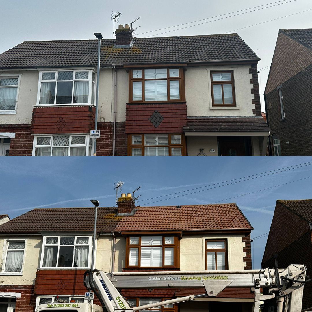 A roof clean we recently completed in Poole, Bournemouth & Dorset