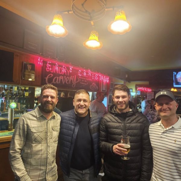 Another picture of the team in a local pub