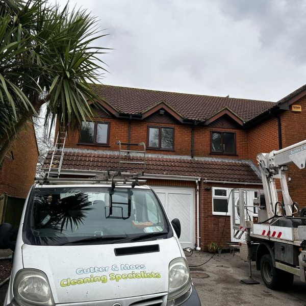 Another picture of our van parked outside a house in Dorset